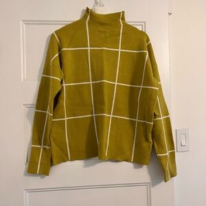 Cowl neck green sweater